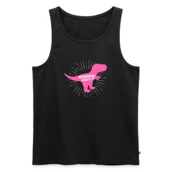Mommysaurier T-Rex Mama Dinosaurier-Silhouette - Männer Premium Bio Tank Top - Schwarz - Vorne - AI Model Male 178 light (178cm)