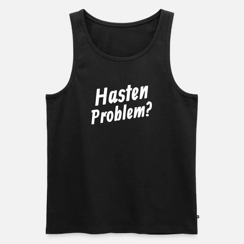 Hasten Problem - Männer Premium Bio Tank Top - Schwarz