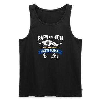 Daddy I Best Mom - Men's Premium Organic Tank Top - black - Front - AI Model Male 178 light (178cm)