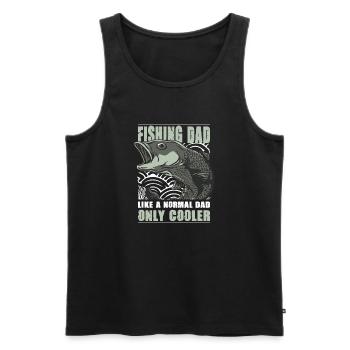 Fishing Dad Outfit - Lustiges Angler Geschenk Papa - Männer Premium Bio Tank Top - Schwarz - Vorne - Michal (187cm)