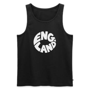 Engand Rundlogo Druckdesign - Männer Premium Bio Tank Top - Schwarz - Vorne - AI Model Male 178 light (178cm)