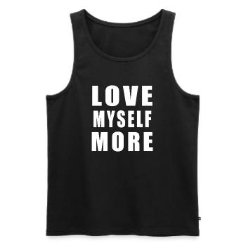 Love Myself More - Männer Premium Bio Tank Top - Schwarz - Vorne - Michal (187cm)
