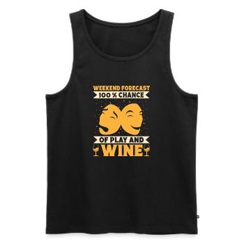 Musical Theatre Weekend Forecast Play & Wine - Männer Premium Bio Tank Top - Schwarz - Vorne - AI Model Male 178 light (178cm)