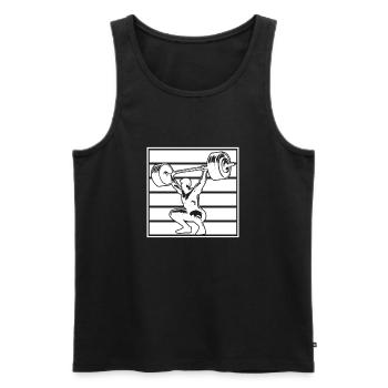 Powerlifting Bodybuilder Weightlifter Gym - Männer Premium Bio Tank Top - Schwarz - Vorne - Michal (187cm)