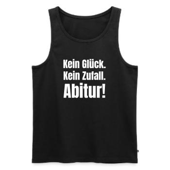 No luck, no coincidence, high school diploma! - Men's Premium Organic Tank Top - black - Front - Michal (187cm)