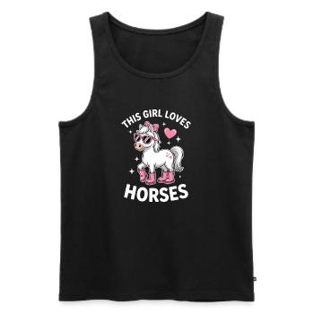 Horse Sayings Horses Funny Horse Gift - Men's Premium Organic Tank Top - black - Front - Michal (187cm)