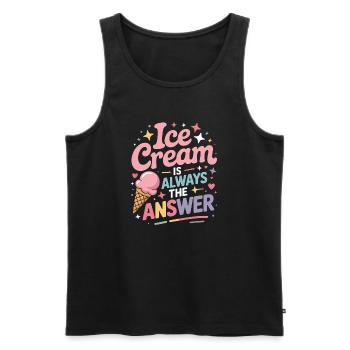 eiscreme Sprüche Eis Lustiges Kayak Geschenk - Men's Premium Organic Tank Top - black - Front - AI Model Male 178 light (178cm)