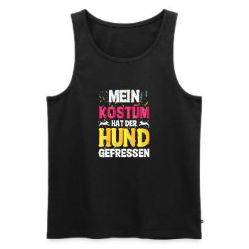 Costume Dog Eaten – Shirt for Carnival Grouches - Men's Premium Organic Tank Top - black - Front - Michal (187cm)