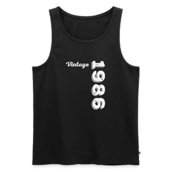 1986 Vintage Retro Geburtstagsgeschenk - Männer Premium Bio Tank Top - Schwarz - Vorne - Michal (187cm)