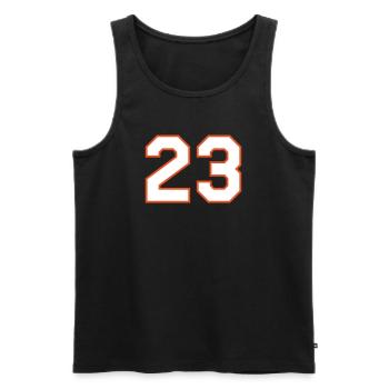 23 Basketball Legend - Men's Premium Organic Tank Top - black - Front - Michal (187cm)