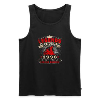 1996 Jubiläum Motorrad Biker Jahrgang - Männer Premium Bio Tank Top - Schwarz - Vorne - Michal (187cm)