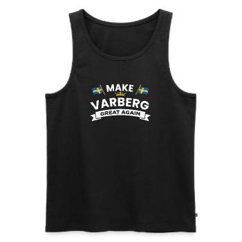 Varberg Pride Banner Emblem - Men's Premium Organic Tank Top - black - Front - AI Model Male 178 light (178cm)