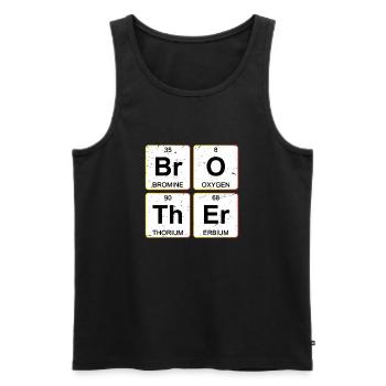 Br O Th Er Brother Periodic Table Chemistry  - Männer Premium Bio Tank Top - Schwarz - Vorne - AI Model Male 178 light (178cm)
