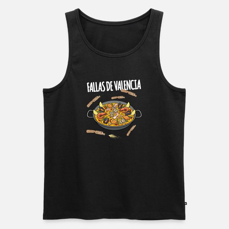 Fallas De Valencia Paella - Männer Premium Bio Tank Top - Schwarz