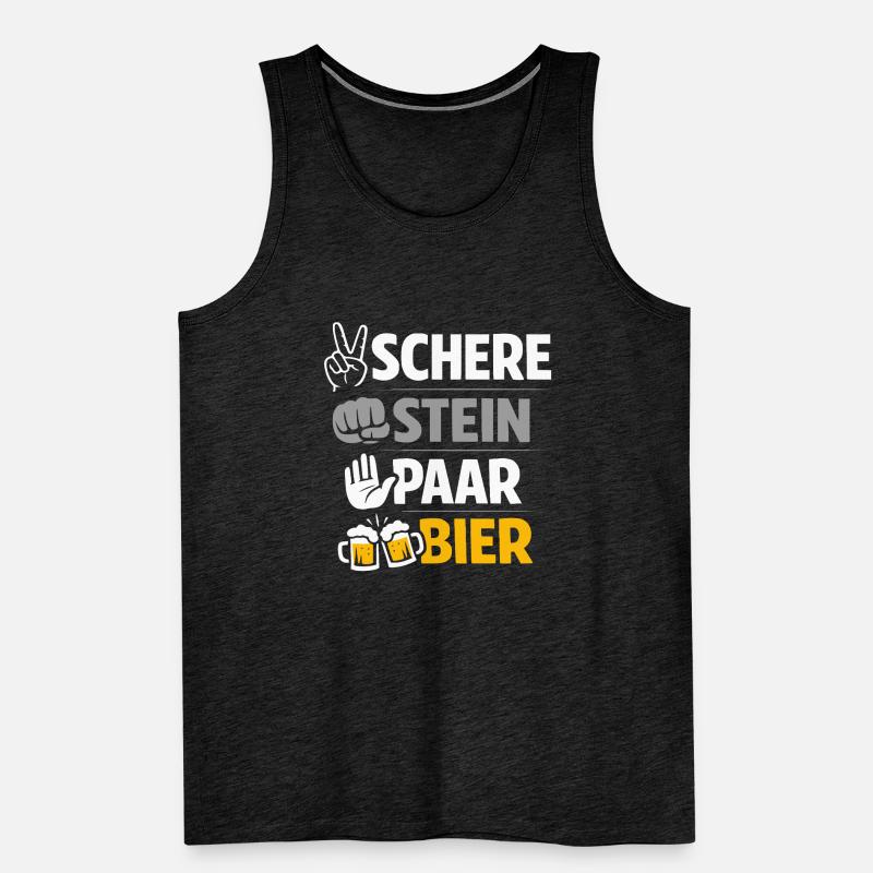 Schere, Stein paar Bier: Freundschaft & Bier Männer Premium Bio Tank Top