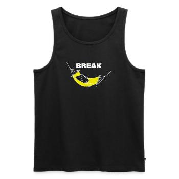 Break - Men's Premium Organic Tank Top - black - Front - AI Model Male 178 light (178cm)