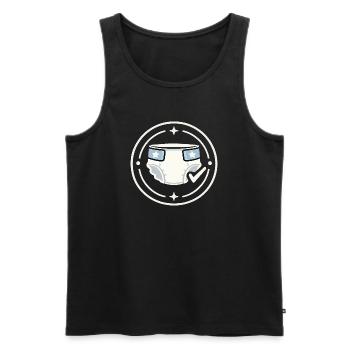 Diaper Duty Badge Shirt - Männer Premium Bio Tank Top - Schwarz - Vorne - Michal (187cm)