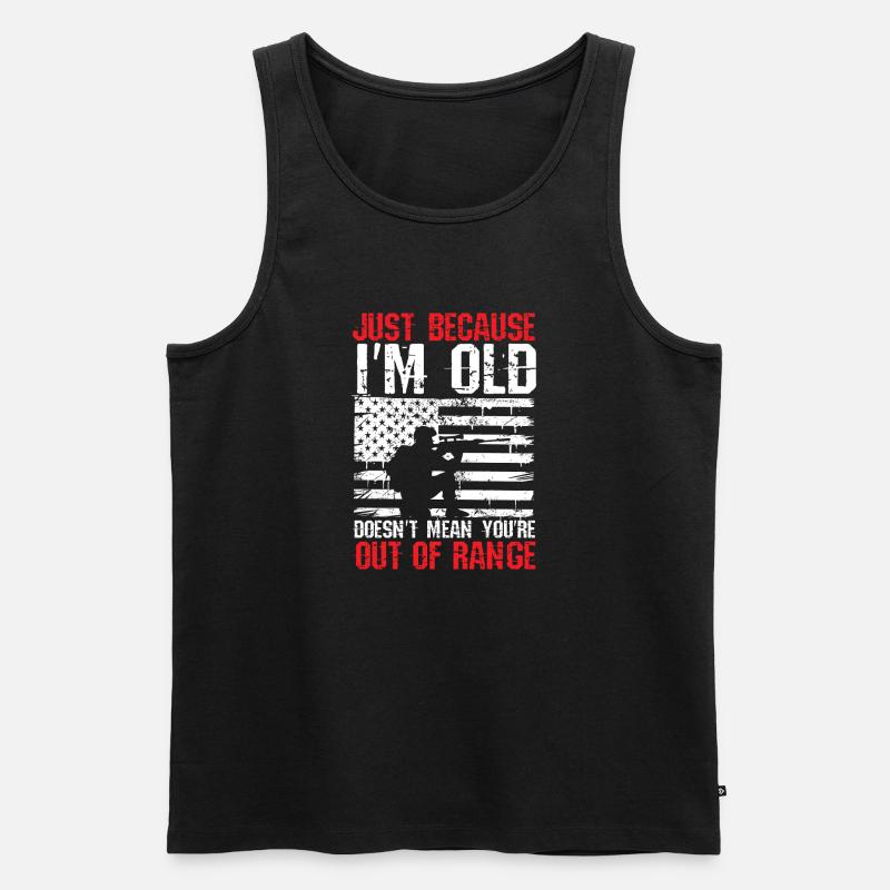 Old But Not Out Of Range - Männer Premium Bio Tank Top - Schwarz