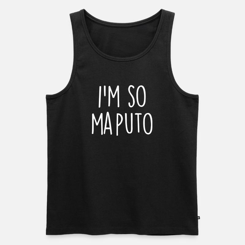 Maputo Mosambik - Männer Premium Bio Tank Top - Schwarz