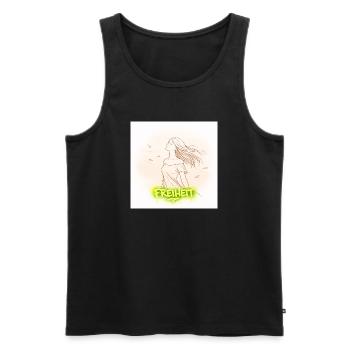 Freiheit im Wind - Männer Premium Bio Tank Top - Schwarz - Vorne - AI Model Male 178 light (178cm)