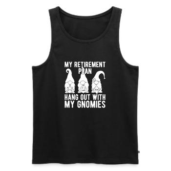 Gnome Costume Men My Plan Hang Out With My Gnome - Men's Premium Organic Tank Top - black - Front - Michal (187cm)