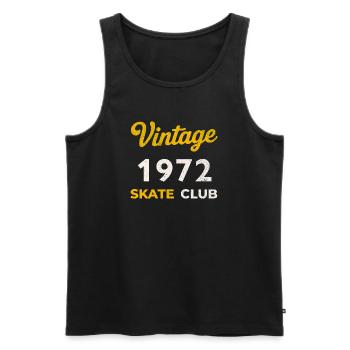 Vintage 1972 Skate Club Retro Birth Year Gift - Men's Premium Organic Tank Top - black - Front - Michal (187cm)
