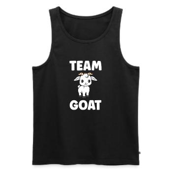 Team Ziegen-Süße Illustration - Männer Premium Bio Tank Top - Schwarz - Vorne - AI Model Male 178 light (178cm)