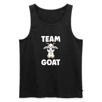 Team Goat Goat Cartoon - Men's Premium Organic Tank Top - black - Front - AI Model Male 178 light (178cm)
