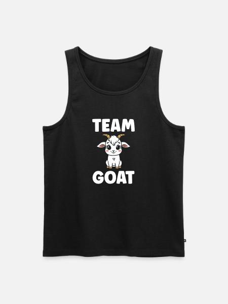 Team Goat Goat Cartoon - Men's Premium Organic Tank Top - black