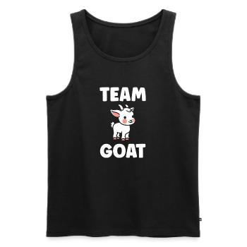 GOAT Goat Mascot Team - Men's Premium Organic Tank Top - black - Front - AI Model Male 178 light (178cm)