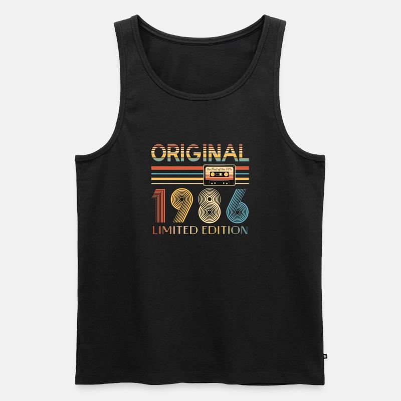 40-jähriges Jubiläum Originalgeschenk 1986 - Männer Premium Bio Tank Top - Schwarz
