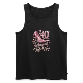  40 & Immer Noch Aufregend & Fabelhaft Pinke High - Männer Premium Bio Tank Top - Schwarz - Vorne - AI Model Male 178 light (178cm)
