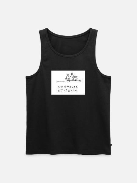 normaler_Mittwoch - Men's Premium Organic Tank Top - black