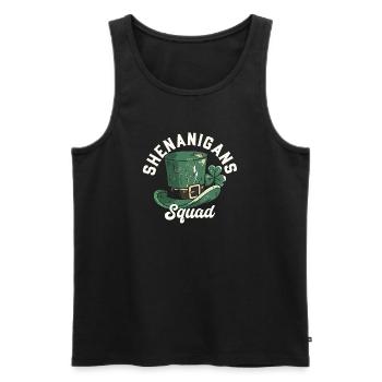Shenanigans Squad Leprechaun-Hut - Männer Premium Bio Tank Top - Schwarz - Vorne - AI Model Male 178 light (178cm)