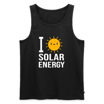 Solaire Durabilité Énergies renouvelables - Débardeur bio Premium Homme - noir - Devant - AI Model Male 178 light (178cm)