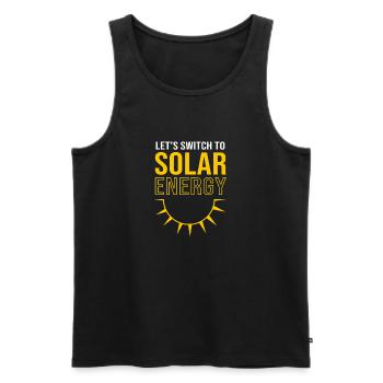 Énergie renouvelable pour cellules solaires photovoltaïques - Débardeur bio Premium Homme - noir - Devant - AI Model Male 178 light (178cm)