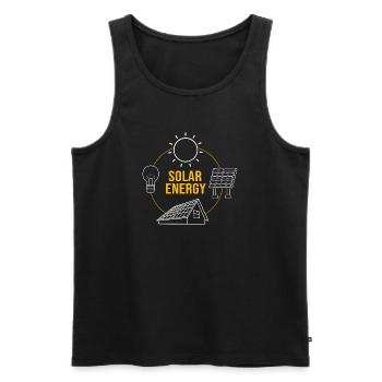 Cellules solaires Énergie solaire Énergies renouvelables - Débardeur bio Premium Homme - noir - Devant - AI Model Male 178 light (178cm)