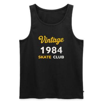 Vintage 1984 Skate Club Retro Birth Year Gift - Men's Premium Organic Tank Top - black - Front - Michal (187cm)