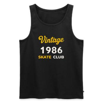 Année de naissance rétro vintage 1986 du Skate Club - Débardeur bio Premium Homme - noir - Devant - Michal (187cm)