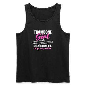 Fille tromboniste Tromboniste - Débardeur bio Premium Homme - noir - Devant - Michal (187cm)