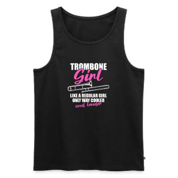 Fille tromboniste Tromboniste - Débardeur bio Premium Homme - noir - Devant - Michal (187cm)