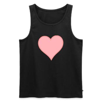 pink heart pink gift valentine's day - Men's Premium Organic Tank Top - black - Front - AI Model Male 178 light (178cm)
