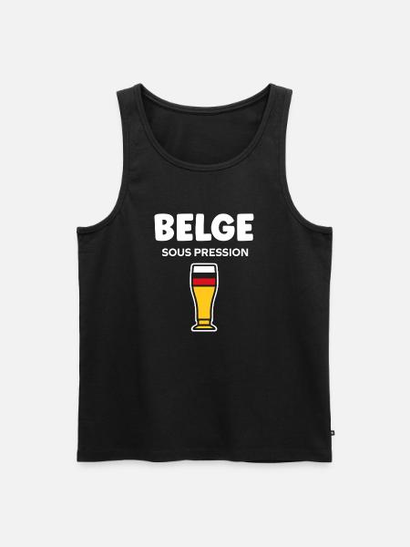 Belgian Pressure Glass Beer - Men's Premium Organic Tank Top - black