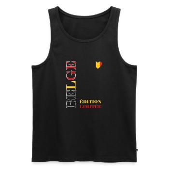 Belgium Limited Edition Graphic - Men's Premium Organic Tank Top - black - Front - Michal (187cm)