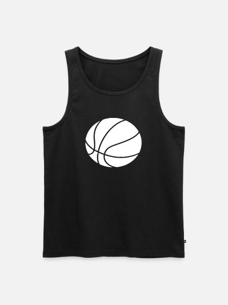 Minimal Basketball Outline Sport Design - Men's Premium Organic Tank Top - black