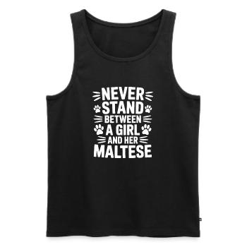 Maltese Sayings Dogs Funny Maltese Gift - Men's Premium Organic Tank Top - black - Front - Michal (187cm)