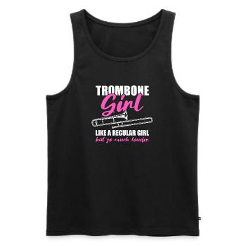 Fille tromboniste Tromboniste - Débardeur bio Premium Homme - noir - Devant - Michal (187cm)