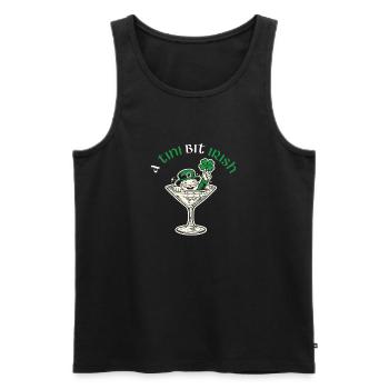 Ein Tini-bisschen irischer St. Patrick's Day - Männer Premium Bio Tank Top - Schwarz - Vorne - Michal (187cm)