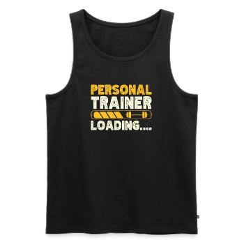 Fitness Motivation Coach Bodybuilder - Débardeur bio Premium Homme - noir - Devant - AI Model Male 178 light (178cm)