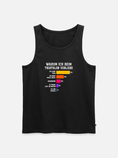 Why I lose at triathlon Triathlon - Men's Premium Organic Tank Top - black